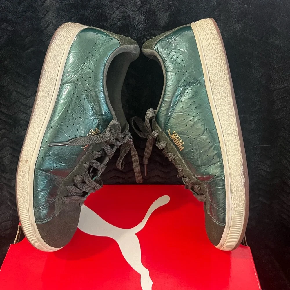 PUMA Basket Ripple Sneakers Dark Green Men’s Size 9